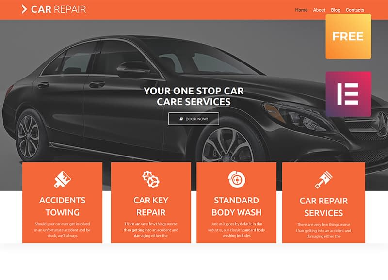 Mechanicum Car Repair Elementor Wordpress Theme Download